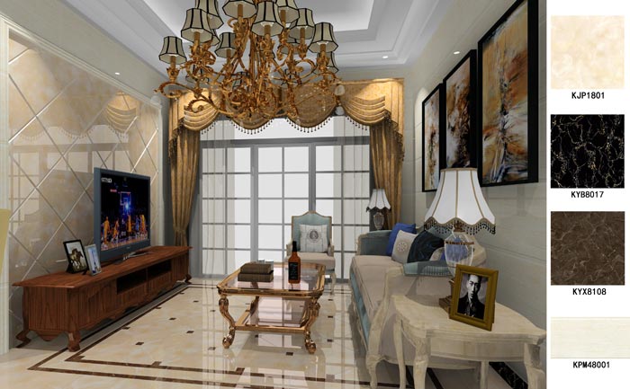 金艾陶家裝：東莞南城麗水佳園75㎡簡歐風格裝修鑒賞