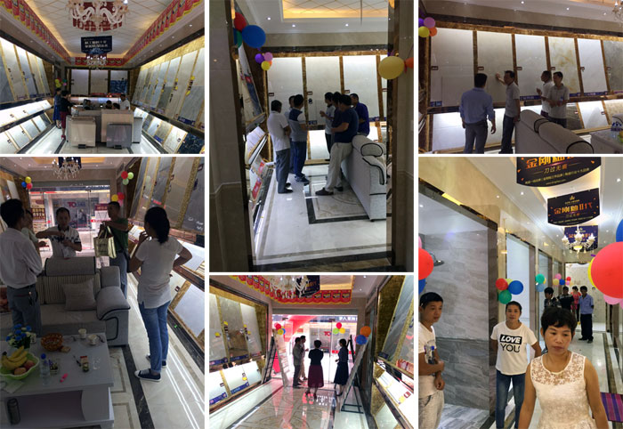 陶瓷一線品牌金艾陶瓷磚都昌店周年慶簽單不斷，捷報來襲